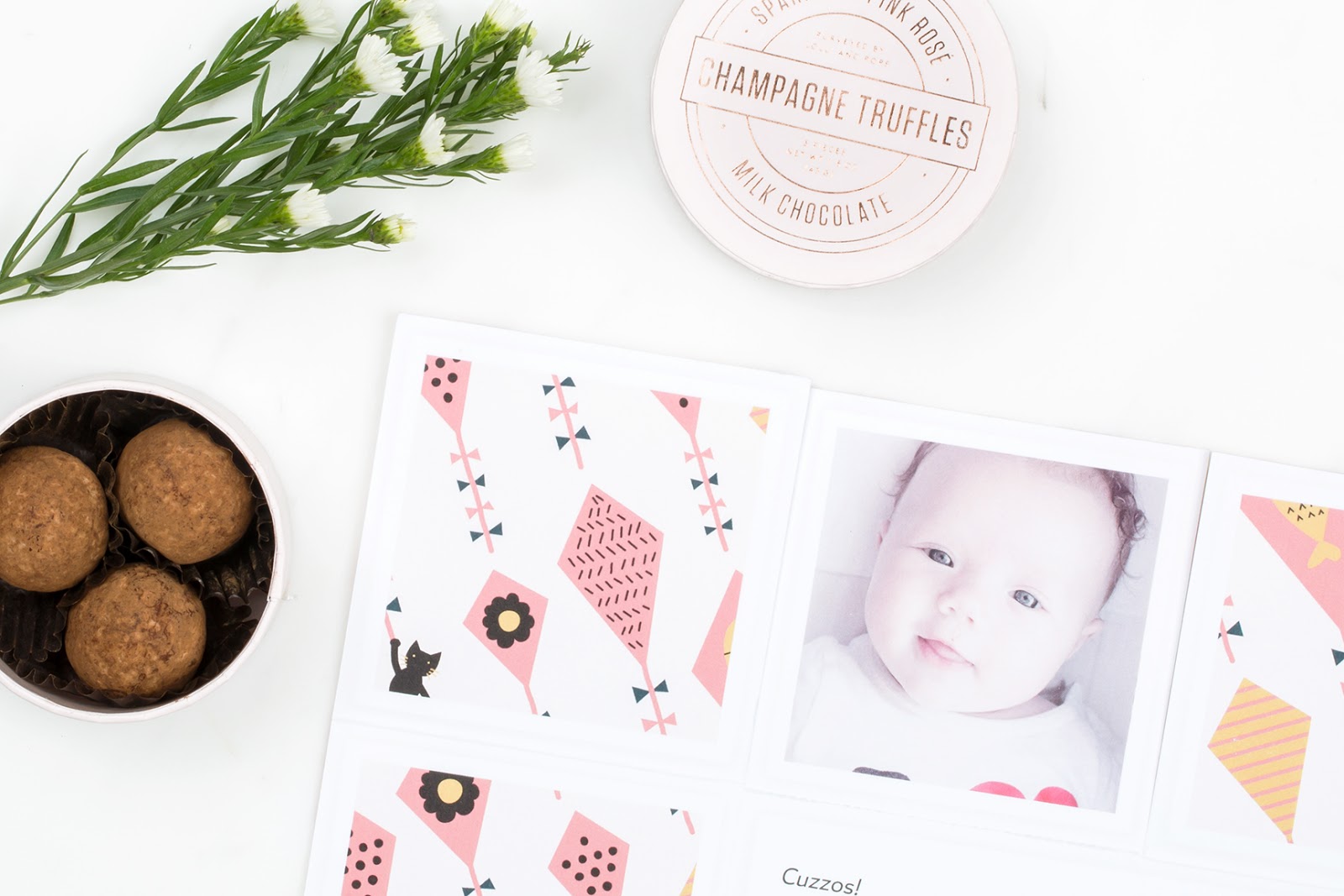 Pink champagne truffles kites and kittens